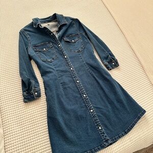 Denim Button-Up Dress